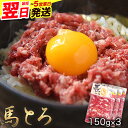 【ふるさと納税】【楽天限定】馬とろ 150g×3袋 馬刺 国産 熊本肥育 冷凍 肉 絶品 牛肉よりヘルシー 馬肉 予約 熊本県産山村《1-5営業日以内に出荷予定(土日祝除く)》送料無料 訳あり