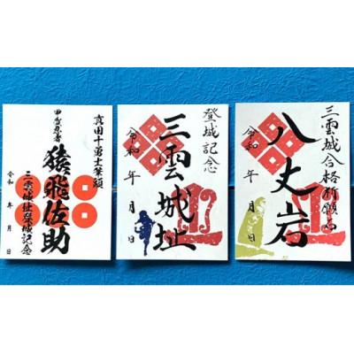 ふるさと納税 湖南市 御城印帳(濃茶色)&御城印3枚セット |  | 03