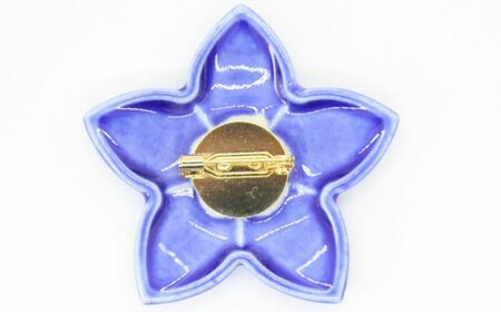 【美濃焼】ききょうブローチ(ピンバッチ)【1283694】