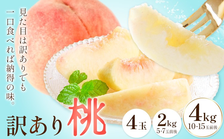 
                  訳あり 桃 モモ ご家庭用 選べる内容量 4玉 2kg (5-7玉前後) 4kg (10-15玉前後) 株式会社農業福祉研究機構《6月下旬-8月上旬頃出荷》和歌山県 紀の川市 送料無料 フルーツ 果物 もも 白鳳 なつっこ 川中島白桃 旬 旬のフルーツ お取り寄せフルーツ
                