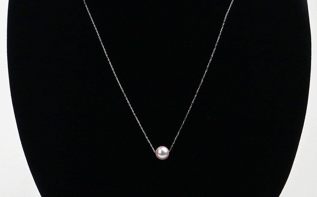真珠 一粒ネックレス 6.0～6.5mm K18WG （857）