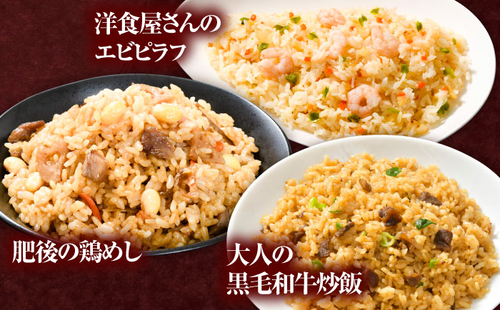 【全3回定期便】熊本県産 こだわり炒飯 バラエティセットA 計4.6kg(230g×20袋) / 冷凍食品 米飯 チャーハン 熊本県  惣菜 菊陽町【ユーユーフーズ株式会社】 [BHCS035]