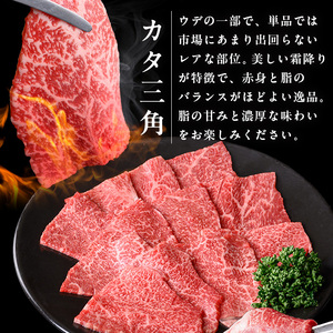 i1336 鹿児島県産 黒毛和牛 赤身希少部位セット焼肉用(計600g) カタ三角 トウガラシ 希少 部位 赤身 焼肉 国産 九州産 牛肉 国産牛 セット レア 小分け 焼き肉 BBQ 冷凍配送 【ス