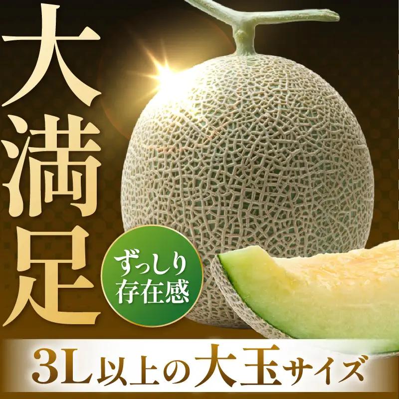  三里浜アールスメロン 3L以上 × 2玉 2026年9月上旬より発送 メロン フルーツ [A-16522]