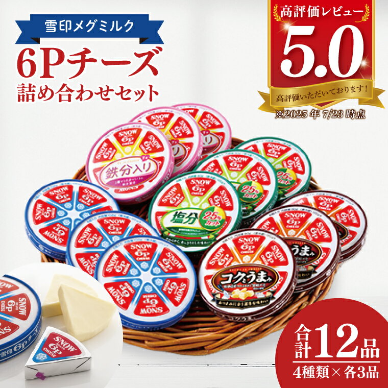 【ふるさと納税】02-05 雪印メグミルク・6Pチーズ詰め合わせセット（12品）【6Pチーズ スライスチーズ クリームチーズ 粉チーズ カルシウム 鉄分】(02-05)
