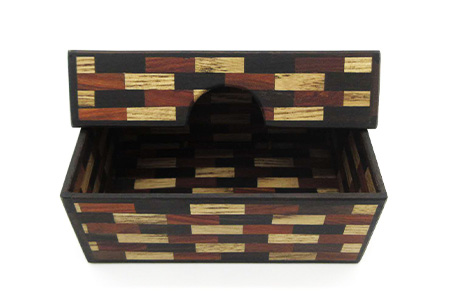 小物入れ「B」名刺・アクセサリー・印鑑　KT-6-2  徳島 那賀 木 木材 寄せ木 木製 木製品 小物 アクセサリー ジュエリー 収納 小物入れ 小物収納 小物ケース 収納ケース 収納ボックス アク