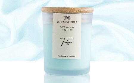 フレグランスキャンドル 『東京』 キャンドル おしゃれ ルームフレグランス アロマキャンドル ギフト 沖縄市 / Earth ＆ Pure[BCDJ002]
