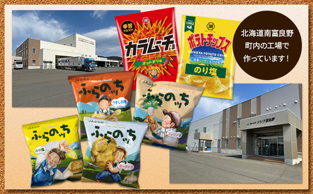 【3ヵ月に1回お届け】JAふらの ポテトチップス 【ふらのっち】うすしお＆ガーリック各12袋 計24袋 ふらの農業協同組合(南富良野町) 芋 菓子 スナック じゃがいも お菓子 ポテチ 定期便 