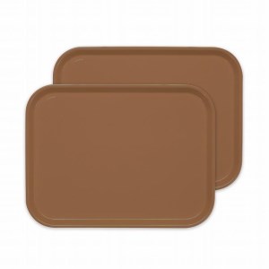 タツクラフト カラフルピノトレー L 39cm ブラウン 2枚組