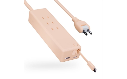 CIO 電源タップ マルチタップ 延長コード 1.5m USB-C×2 USB-A×1  Mate Tap002 シェルピンク｜小型 軽量 おしゃれ 便利 [2669]