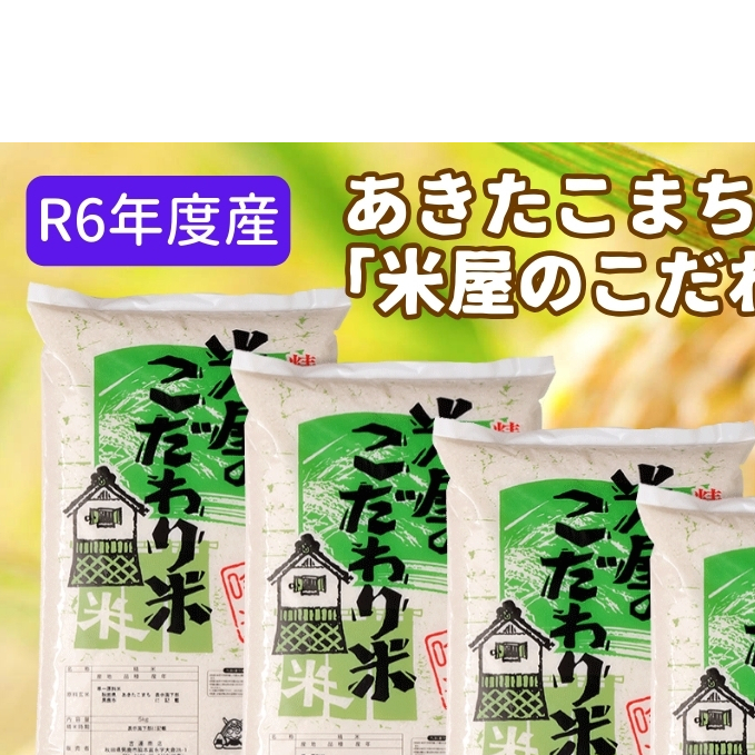 定期便 R6年度産  『米屋のこだわり米』あきたこまち 白米 20kg  5kg×4袋6ヶ月連続発送（合計120kg）吉運商店秋田県 男鹿市