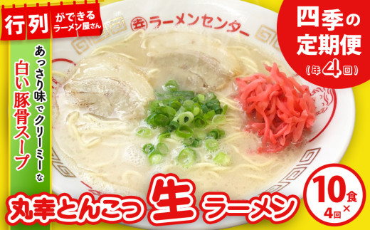 【年4回 四季の定期便】丸幸ラーメン(とんこつ生) 10食入り【ラーメン 生ラーメン とんこつラーメン 九州とんこつ とんこつ 豚骨スープ あっさり 行列】G7-C015304