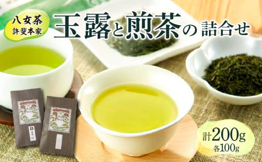 
【自宅用】「八女茶」許斐本家　玉露と煎茶の詰合せ
