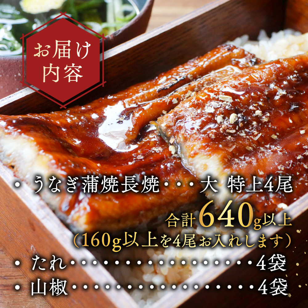 （6月）国産 大 特上うなぎ(160g×4尾)【OT000OB40_006】_イメージ5