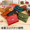 【ふるさと納税】Native Creation コンパクト財布 NC3759 栃木レザー【納期1～3カ月】　ファッション小物・財布・本革・工芸品