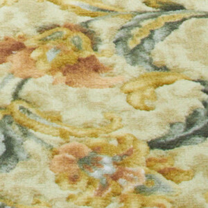 日本製 廊下カーペット 65cm×440cm 【オリエンタル更紗】滑り止め加工（グリーン）(DR051-SJ)