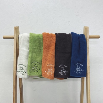 知床トコさん フェイスタオル 5色セット【配送不可地域：離島・沖縄県】