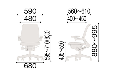 イトーキ『ノートチェア』メッシュバック抵抗付ウレタン双輪キャスター張地：ブラックＴ（KJ187JVM1T1T1CF）【EI091SM】