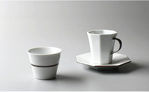 有田焼 白釉錆コーヒー碗皿&マルチカップ【ARITAYAKI-STORE】 A2