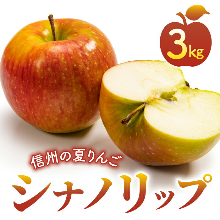 【ふるさと納税】東御市産りんご。長野県生まれのジューシーな「シナノリップ」3kg ※8月上旬〜9月上旬ごろお届け予定