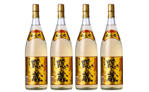 本格麦焼酎！隠し蔵 (1800ml×4本) 鹿児島 鹿児島特産 酒 焼酎 麦焼酎 貯蔵 白麹 麦 大麦 飲み比べ 炭酸割り ハイボール 常温【林酒店】【C-214H】