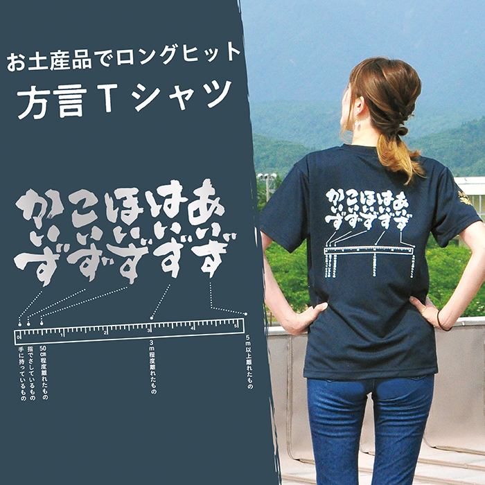 方言Tシャツ【あいず・はいず・ほいず・こいず・かいず】Lサイズ