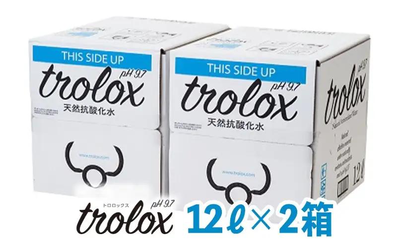 B2-5024-2609／【9月30日まで】天然抗酸化水 トロロックス（12L BIB×2箱）