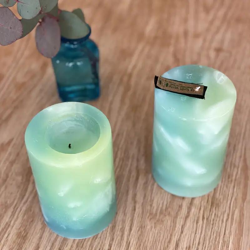 グラデーション円柱キャンドル【防災 停電 キャンプ 癒し アウトドア おしゃれ シンプル ろうそく ロウソク ローソク 仏壇 リラックス 北欧 ナチュラル インテリア雑貨 日用品雑貨 生活雑貨 神奈川