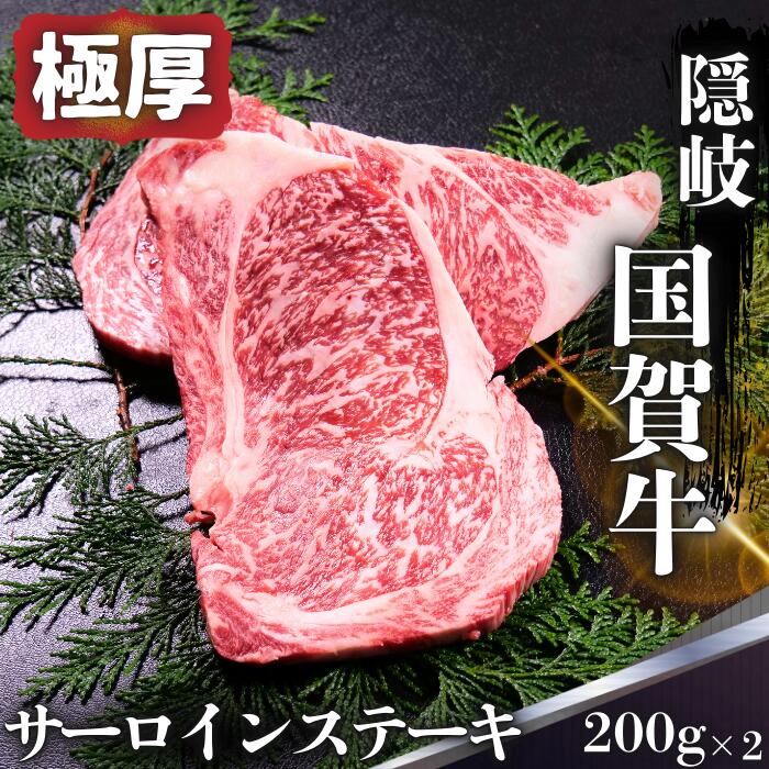 【ふるさと納税】サーロインステーキ 400g（200g×2枚）島根県 隠岐 西ノ島町 国賀牛 黒毛和牛 牛肉 ブランド牛 国産 冷凍 厚切り 和牛 ステーキ