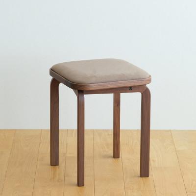 ふるさと納税 府中市 府中市の家具　コッコスツール　ウォールナット材/生地:ラムース(ブラウン)(組み立て式)