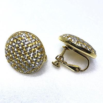 ふるさと納税 伊賀市 (組紐)イヤリング　丸張　金銀 |  | 02