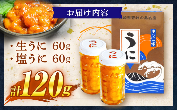 生うに 塩うに 食べ比べセット《壱岐市》【合同会社塚元】ムラサキウニ 生ウニ 塩ウニ 海産物 海鮮 ウニ うに 雲丹 珍味 冷凍配送 [JDR024]