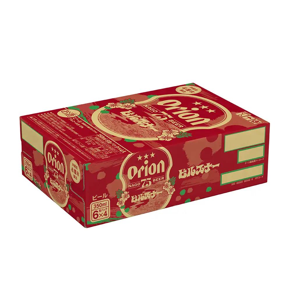 《名護市限定返礼品》75BEER《ナゴビール》ピルスナー 350ml×24本入 ビール クラフトビール 地ビール お酒 フルーティー 柑橘系 爽やか 家飲み 24本 琉球絣 紅型 ナゴビール オリオン