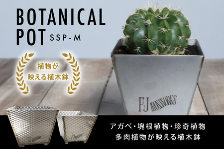 植木鉢 BOTANICAL POT SSP-M 1点 [藤田鉄工所 宮城県 気仙沼市 20565001] プランター 鉢 植木 おしゃれ 室内 多肉植物 アガベ ステンレス 金属 花 ガーデン DIY