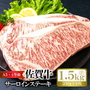 【ふるさと納税】佐賀牛サーロインステーキ（250g×6枚）計1.5kg：B715-002