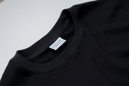 【ZIVANE】スビンコットン クルーネックＴシャツ（Black/L/1枚）
