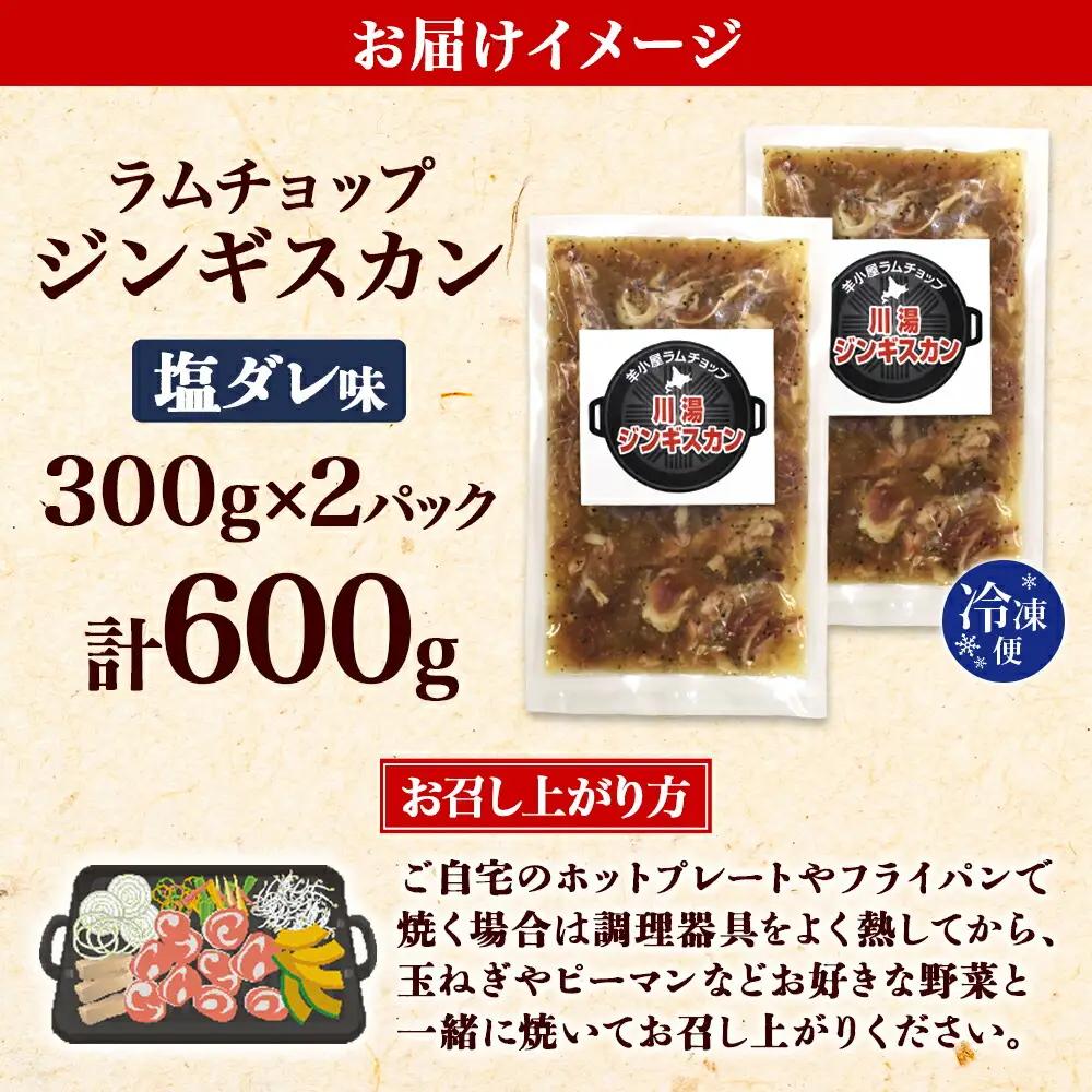 ジンギスカン 塩ダレ 300g 2パック 羊肉 焼肉 味付け肉 BBQ バーベキュー お取り寄せ 冷凍 郷土料理 プレゼント 贈り物 gift 送料無料 北海道 弟子屈町 2525