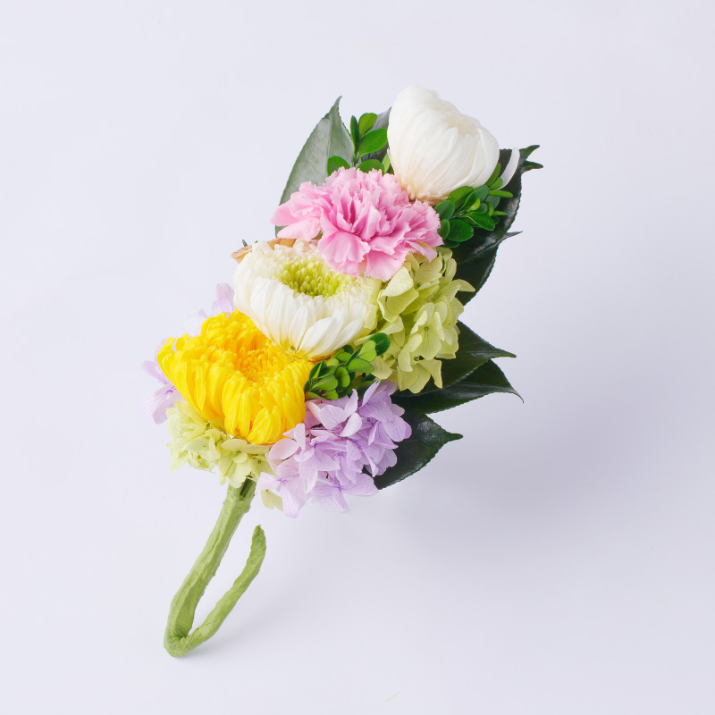 【枯れない仏花】佳花園のプリザーブドフラワー仏花（１基）（花瓶付き）［156K01］_イメージ3