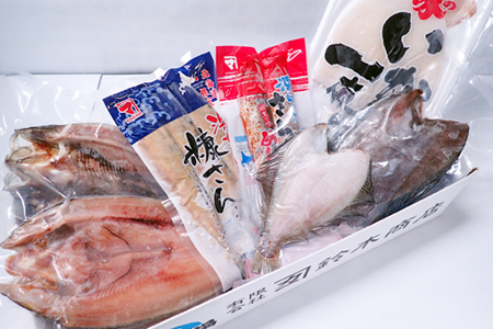 炉端セット7種(開きほっけ・開きにしん・宗八かれい・柳かれい・糠さんま・さんま明太・いか一夜干し) A-14275