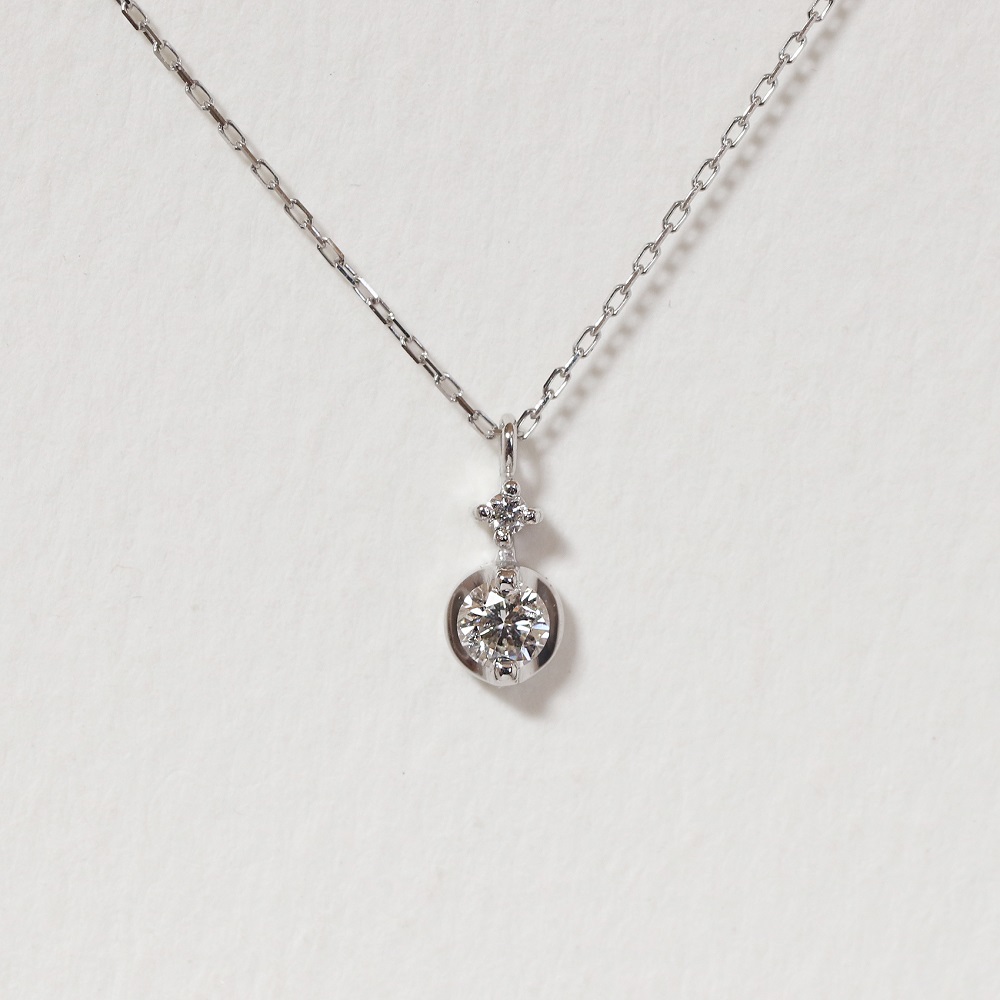 プラチナ 0.10ct ダイヤモンドペンダント　BQ-216