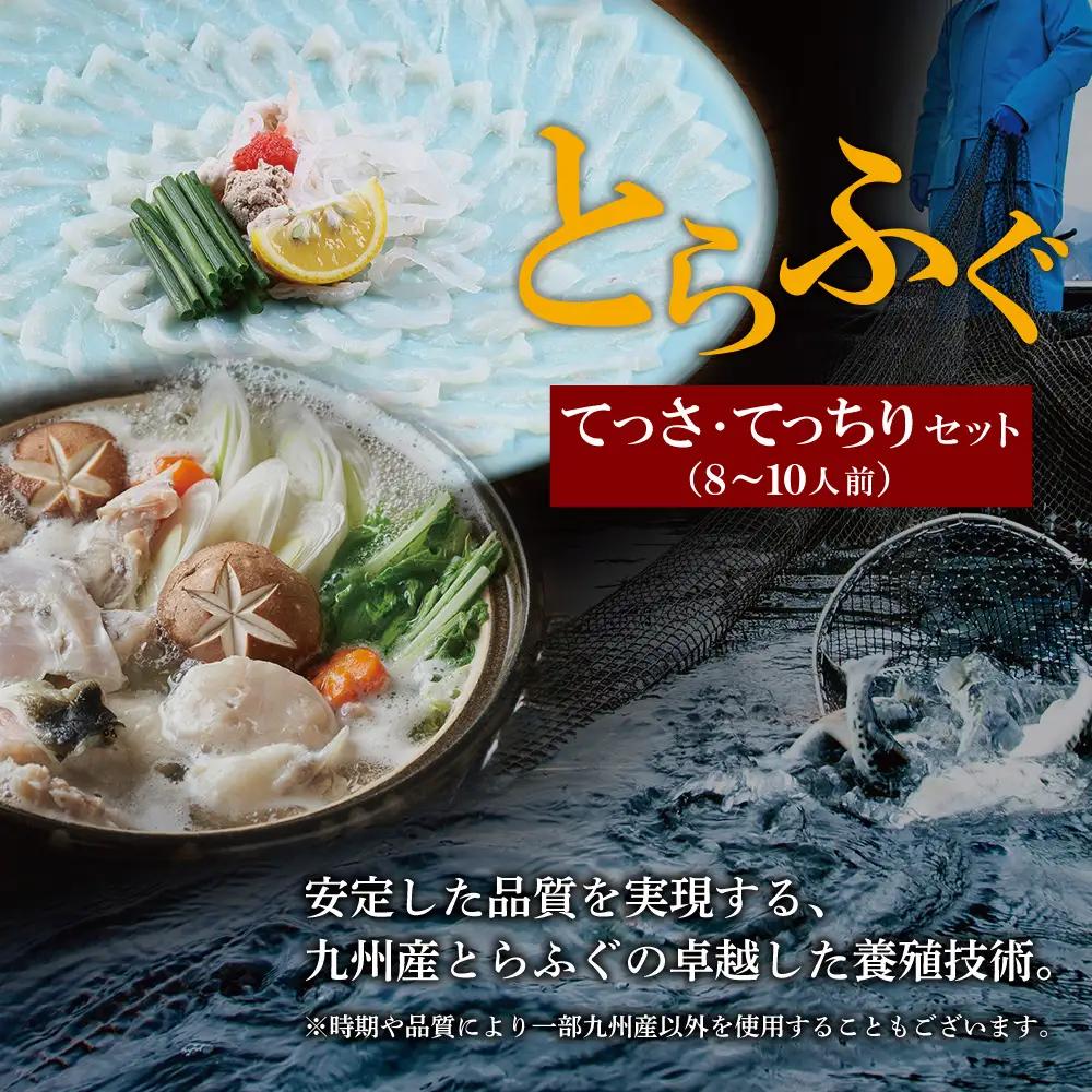 Z61-64 本場とらふぐ刺し・ふぐ鍋セット（8～10人前）ふぐ皮刺し ポン酢・薬味付