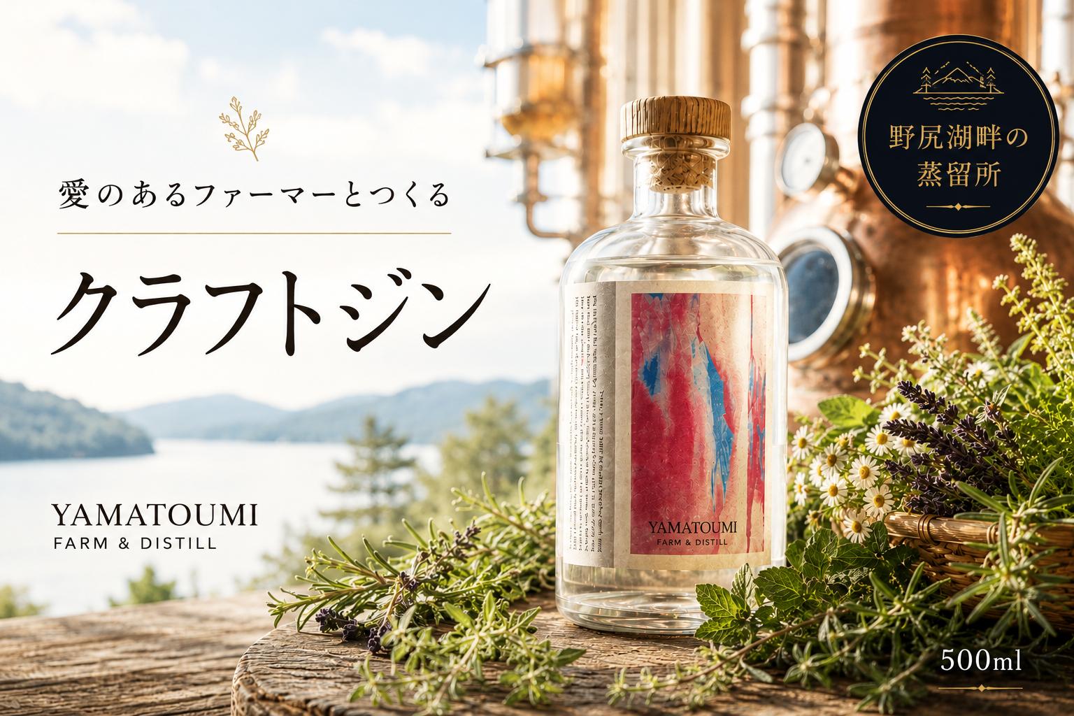 
                  「YAMATOUMI GIN 」　野尻湖畔のハーブ畑から産まれたジン／レギュラーバッジ 500ml×1瓶 【長野県信濃町ふるさと納税】 
                