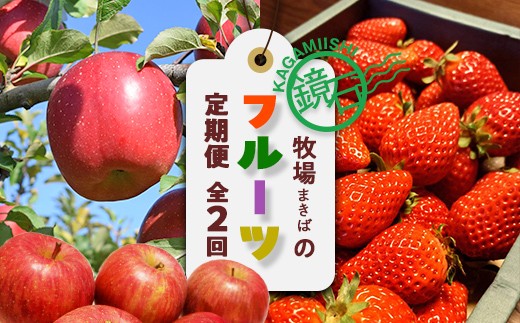 【2026年から発送開始】鏡石町 まきばのフルーツ定期便（りんご 約10㎏・いちご 約1kg） リンゴ 林檎 イチゴ 苺 福島県 鏡石町 F6Q-422