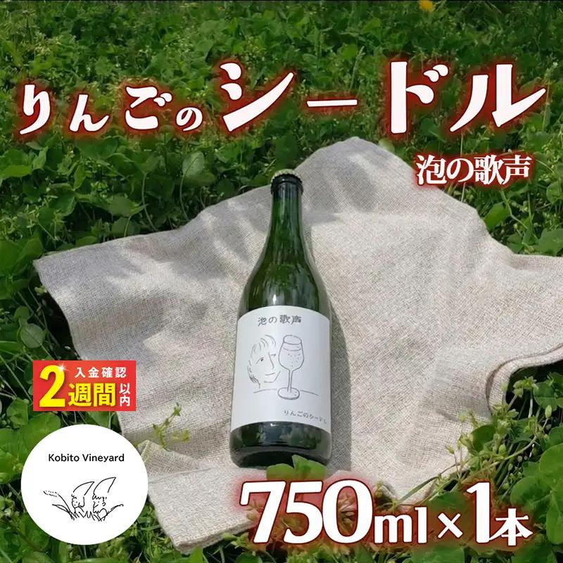 【14日以内発送】 りんごのシードル 泡の歌声 750ml×1本