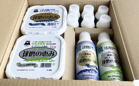 球磨酪農おすすめ！球磨の恵み ヨーグルト 詰合せ セット ヨーグルト1kg×2個・のむヨーグルト（450g×2本・150g×6本）※配送不可：沖縄・離島 乳製品 ヨーグルトドリンク 生乳100% 熊本