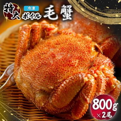 ふるさと納税 恵庭市 冷凍ボイル毛蟹 800g×2尾【7101102】