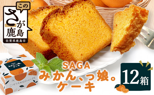 SAGAみかん、っ娘。ケーキ 12箱（合計48個入り）E-169 スイーツ ケーキ 焼き菓子 焼菓子 みかん ミカン 蜜柑 みかんケーキ ミカンケーキ お土産 ご当地スイーツ プレゼント ギフト おみやげ