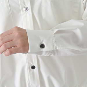 【THE INDUSTRY WORKS】 裾ドロストタイプライターシャツ（オフ）・1着　TIW-W035（74-27-WH） レディース カジュアルシャツ