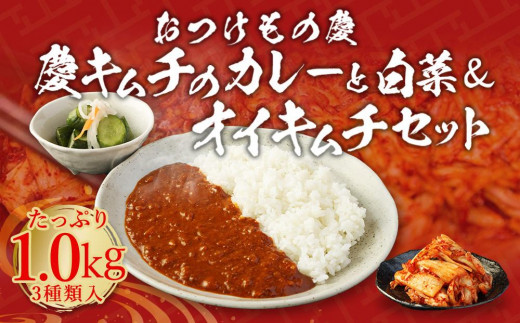 
「慶」キムチのカレーと白菜＆オイキムチセット
