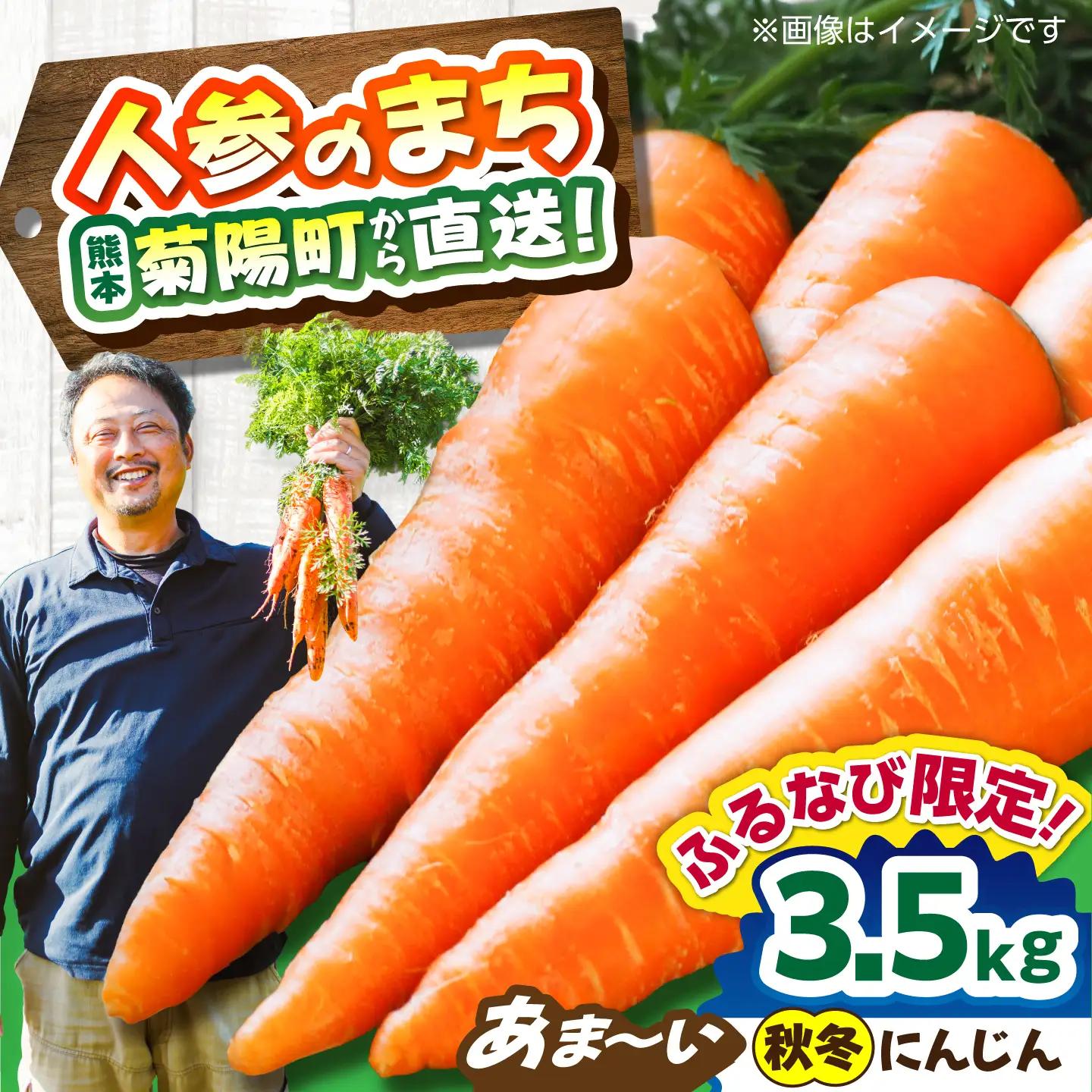 先行予約 12月中旬より順次発送（ふるなび限定）菊陽秋冬にんじん 秀品 約3.5kg / にんじん BHDH013